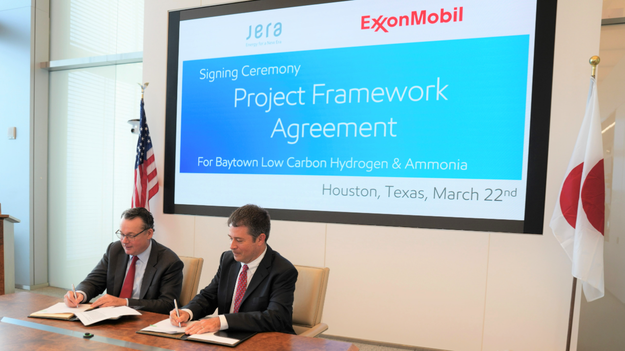 JERA and ExxonMobil to Develop Low Carbon Hydrogen and Ammonia Production Project