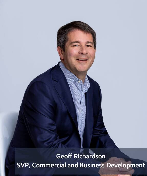 Headshot of Low Carbon Solutions SVP of Commercial and Business Development, Geoff Richardson.