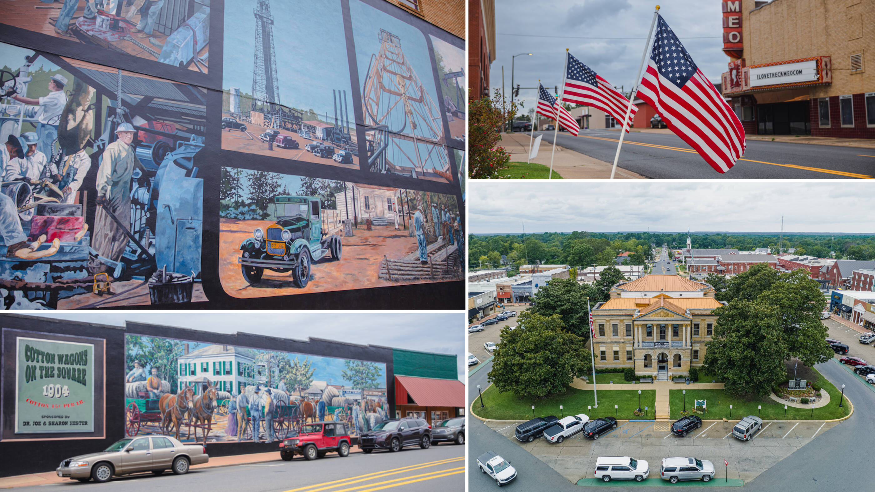 Magnolia, Arkansas (pop. 11,577) is just a few miles from our initial lithium sites. As the murals in its downtown show, the area has a history as an oil and gas producer. In fact, the Magnolia oil field was the nations largest producer during World War II, helping sustain the U.S. war effort. Today, the area is home to a range of industries, including bromine, aluminum and timber  as well as the annual Magnolia Blossom Festival and World Championship Steak Cook-off, which draws thousands.