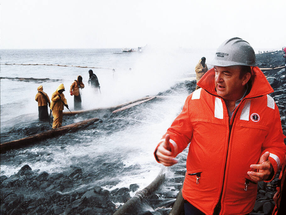 On March 24, 1989, the tanker Exxon Valdez runs aground in Prince William Sound in Alaska. The Valdez oil spill was a tragic accident that ExxonMobil deeply regrets. The company took immediate responsibility for the spill, cleaned it up and voluntarily compensated those who claimed direct damages.